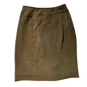 Vintage Jones New York 100% Silk Mini Skirt - Olive